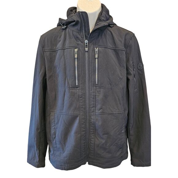 Calvin klein element wind water resistant stretch performance jacket black S men - Picture 2 of 8